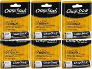 ChapStick Lip Balm Classic ORIGINAL Carded ( 6 pack ) /