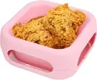 Square Silicone Air Fryer Liners, air fryer basket,6.5 Inch Reusable Liner Pink