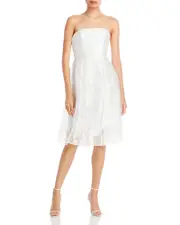 Amsale Strapless Cocktail Dress 0