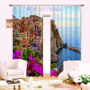3D House sea 7 Blockout Photo Curtain Printing Curtains Drapes Fabric Window AU