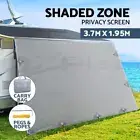 Caravan Privacy Screens Roll Out Awning 3.7X1.95M End Wall Side Sun Shade Screen