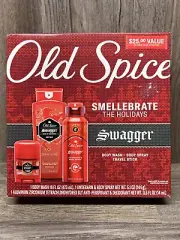Old Spice Smellebrate The Holidays Swagger 3 Pc Body Care Gift Set - New/Sealed