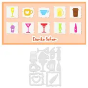 DRINKS THEME Die Set - Glass, Cup, Beer, Bottle, Coffee, Cocktail