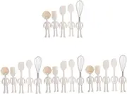 STOBAZA 4 Sets Silicone Baking Spatula Cake Decorating Brush Egg Mixer Basting Brush Kitchen Gadgets Set Australian Baking Tools