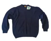 Vintage Eddie Bauer Pullover Crewneck Sweater Wool Blue Size XL Tall USA NEW NWT