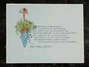 Vintage Get Well Greeting Card - Not Signed with Envelope