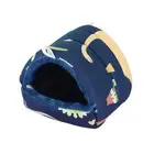 Guinea Pigs Bed Lovely Print Plush Lining Mini Hamster Sleeping House Shed Hut