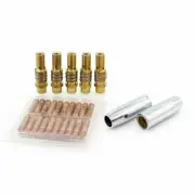 Premium MIG Welding Consumables 16Pcs Contact Tips 0 6mm 1 2mm for MB15 15AK