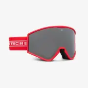 NWT ELECTRIC KLEVELAND SNOWBOARD GOGGLES $120 red tape brose/silver chrome