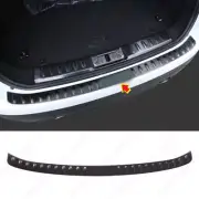 Black Rear Bumper Sill Cover Protector Guard Trim For Jaguar F-Pace 2017-2023