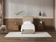 My Style Tapered Headboard & Standard Base - Single / Natural / Drawer Base