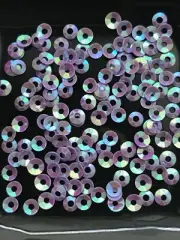 Sequins 3mm Lavender Lilac Light Purple AB Rainbow Coolie Hat Cup Choose Pack