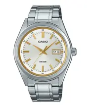 Casio Analog Stainless Steel Silver Dial Quartz MTP-B180D-7AV 50M Mens Watch