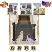 Extra Wide 80-Inch Retractable Baby & Pet Gate for Stairs with Reinforced Design