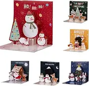 3D Pop Up Card With Envelope, Pop Up Mini Cards for Children, handmade Greeting Cards for Christmas, Pop Up Christmas Cards, Christmas Card 3D for Holiday Postcards Christmas Day Gifts