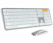 Backlit Bluetooth Keyboard and Mouse for Mac KM100-A Multi-Device Wireless Ke...