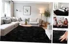 Fluffy Washable Area Rugs 6x9 Feet, Modern Minimalist Style Shag Fuzzy Plush