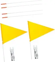Parliky 2pcs Children's Bicycle Flagpole Bike Flag Pole Bicycle Safety Flag Tear-resistant Cycling Flag Bike Flag with Pole Professional Safety Flag Bicycles Safety Flag Pp Buckle