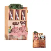 Wood Desktop Shelf Organizer Unit Shelves Unfinished Pine 22.5 Inch