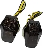 Front Rear Turning Indicator Lights Flush Mount Turn Signals Indicators Flashing Lights Blinkers, for GSXR 600 750 1000 1300 Bandit 600S 1200s 1250 1250S Motorcycle Turn Signal Lights(BLACK Sm