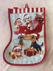 New Paw Patrol Christmas Stocking Gift Bag Party Tote Chase Marshall Skye