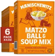 Manischewitz Matzo Ball and Soup Mix, 4.5oz (6 Pack) | Easy Prep | Kosher...