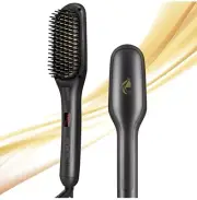 Ionic Hair Straightener Brush, Hair Straightening Brush Ceramic, Anti-Scald, ...