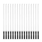 16pcs Kebob Skewers 40cmx5.92mmx1.66mm Flat Sticks with Plastic Grip Handle