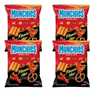 Frito-Lay Munchies Snack Mix FLAMIN HOT, Sun Chips Doritos Cheetos Pretzels 4 Pk