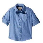 Peek Boy's Bow Tie Oxford Shirt, Blue, 12 (Big Kids)