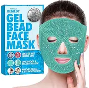 Perfect Remedy Face Ice Pack, Reusable Hot & Cold Ice Face Mask, Gel Ice Mask for Puffy Eyes and Swelling, Facial Spa Cooling Mask for Women and Men (Green)