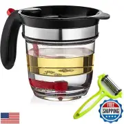 Fat Separator With Bottom Release - Food Strainers,Oil Separator with Straine