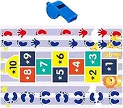 Hop And Count Rug, Hop And Count Mat, Slippery Hop Rug - Children's Playground Rug, Educational Fun, Children's Playroom Rug, Children's Floor Mats, Carpet, Play Mat for Children Aged V