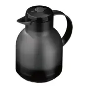 Emsa Samba Vacuum Jug Quick Press 1 L, Black Translucent Coffee, Tea Jug Vacuum