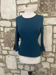 Allison Daley Sweater Womens Petite Small PS 3/4 Sleeve Blue NWT