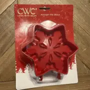 Snowflake Mini Hand Pie Mold Turnover Mold and Cookie Cutter 5in Red