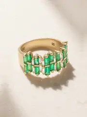 [Suzanne Kalan] Suzanne Kalan - 18-karat Gold, Emerald And Diamond Ring - 7 7 Gold