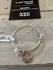 NWT ALEX AND ANI WOMEN’S AQUARIUS BRACELET-Silver-Plated