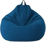 Easy to Maintain Lazy Sofa Beanbag Cover Bean Bag Clean Effortlessly Wide Application Polyester Bean Bag Cover Premium, Dark Blue