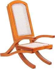 ibasenice 1:12 Scale Miniature Dollhouse Wood Rattan Chair Vintage Style Furniture for Display