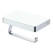 Tono 304 Stainless Steel Toilet Roll Holder With Glass Shelf Chrome/Brushed Nickel/Gun Metal/Matte Black/Urban Brass