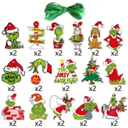 Christmas Ornament Christmas Tree Decorations Grinchs Style (32 Pcs)