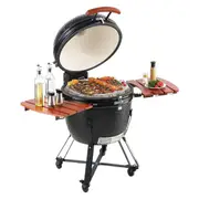 Portable Charcoal Grill, Propane Gas Grills with Cover and Cart, Heavy Duty Stainless Steel BBQ Grill, Mini Smoker for Outdoor Cooking, Barbecue Camping, Picnic, and Backyard,