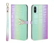 For Redmi 9A Cover Wallet - Green
