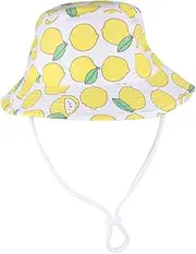 [LIFKOME] Summer Foldable Sun Hat for Little Casual UV Protection Hat with Lemon Pattern Lightweight and Durable for Beach Pool Hiking and Outdoor Activities