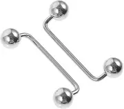 [DEARMAMY] Collarbone Studs Bent Barbell Body Jewelry Barbell Jewelry Ring Bar Circular Barbell Body Piercing Barbells Body Piercing Jewelry Body Jewelry Decor Body Piercing Rings Silver