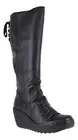 Fly London Yust Womens High Leg Wedged Heeled Mid Calf Boots