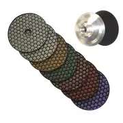 4" to 5" Diamond DRY Polishing Pad 35 + 2 Aluminum Backer Granite stone marble
