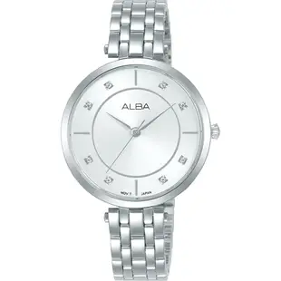 ALBA 雅柏 雅柏 簡約晶鑽女錶-銀/32mm ARX087X1/Y121-X160S