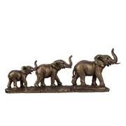 Elephant Family of 3 Statue - Decorative